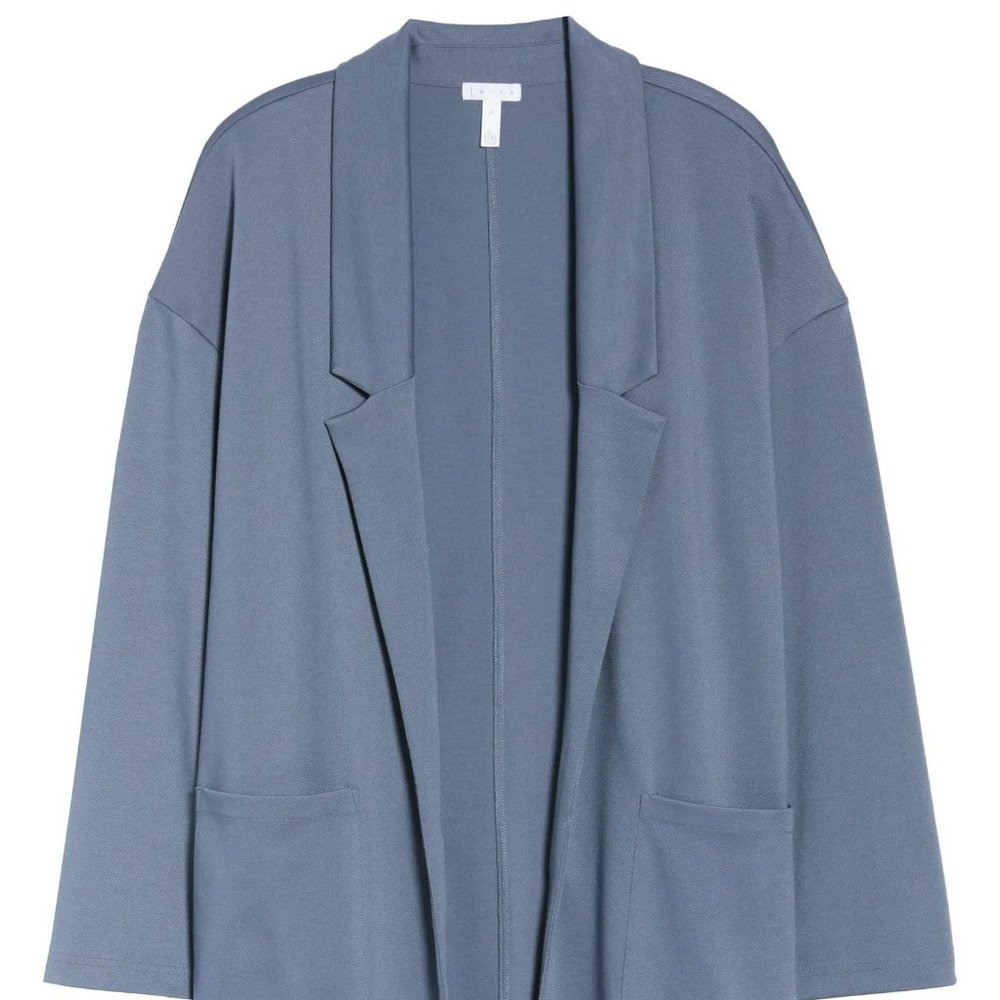 Leith Knit Blazer, Blue, 3X - Picture 5 of 5